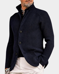 Back view of the men's warm winter coat showing the clean line