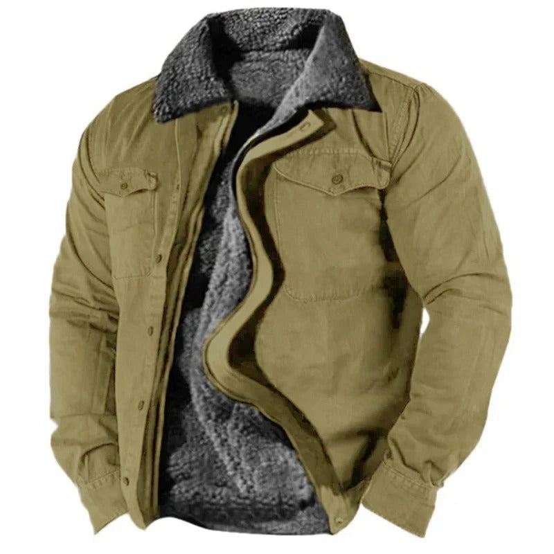 Barn Jacket for Women — Suede-Finish Cotton Blend, Button Front, Western in Green