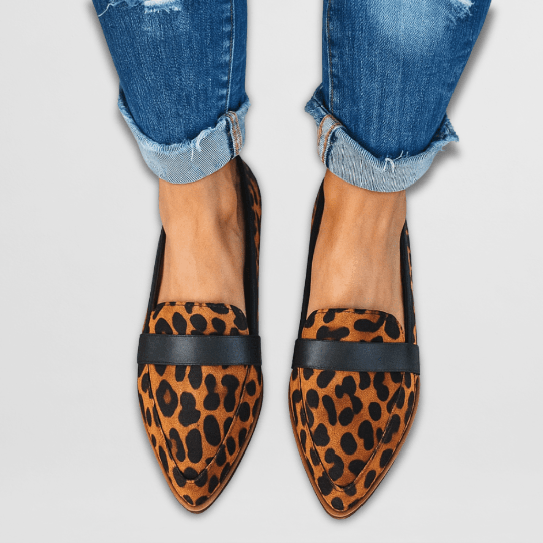 Comfortable loafers for women, angled view showing the low vamp