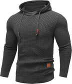 Men's tactical hoodie worn front-on in black
