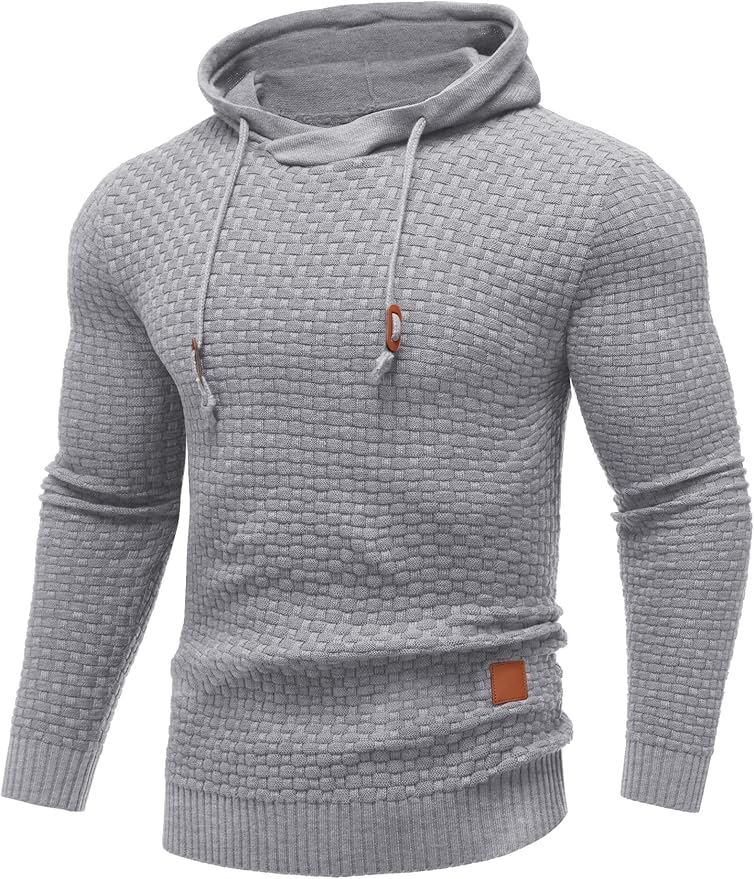 Men's tactical hoodie side view showing the woven fabric surface