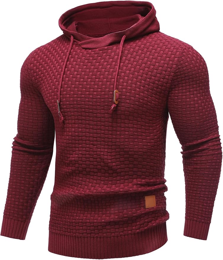 Detail of the cuff and hem ribbing on the cotton blend hoodie