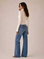 Ribbed knit cardigan shown with the lower zip opened at the hem
