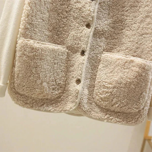 Men's lambswool sweater vest — flat lay of the garment