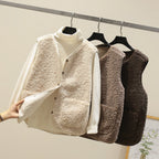 Men's lambswool sweater vest — alternate colourway shown