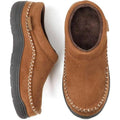 Indoor-outdoor rubber sole of the men's moccasin slipper