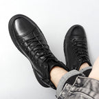 Underside of the men's walking shoe showing the non-slip tread