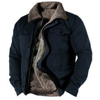Barn Jacket for Women — Suede-Finish Cotton Blend, Button Front, Western in Navy Blue
