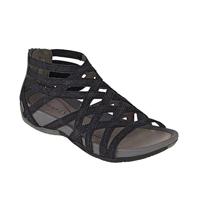 Gladiator sandals for women in light blue, pair shown together